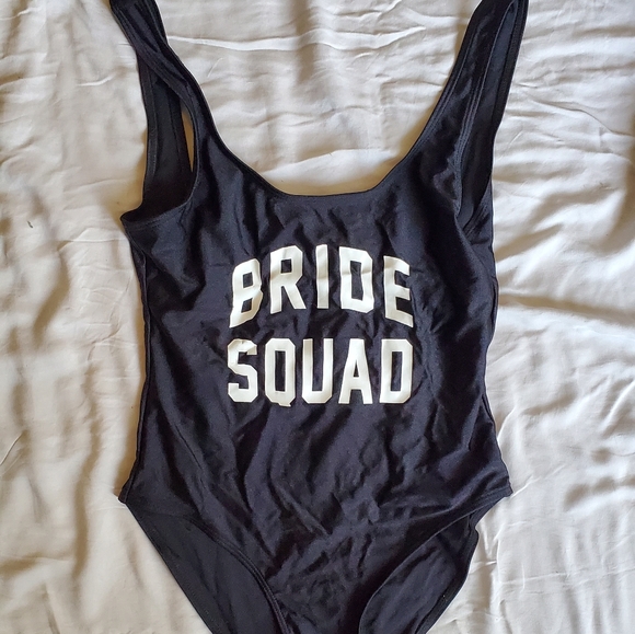 *BUNDLE 4 BIKINIS FOR $25!*"Bride Squad" one piece - Picture 1 of 2